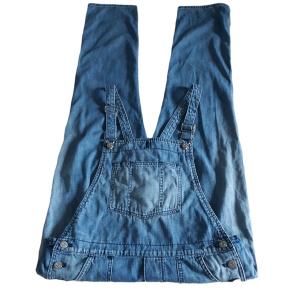 Madewell Distressed Jean Overalls - Picture 1 of 17